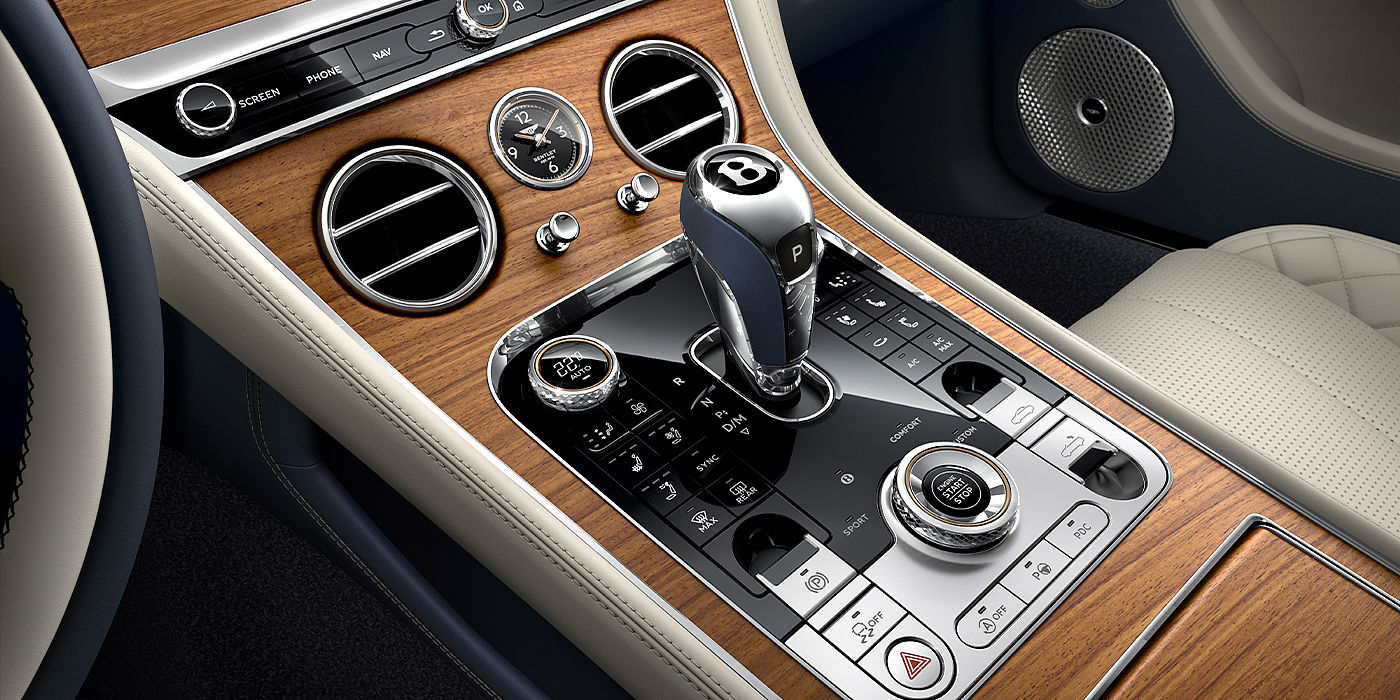 Bentley Braga Bentley Continental GTC Azure convertible front interior console detail
